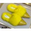 Fendi Rabbit Hair FF Print Slingbacks Yellow 2020
