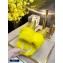Fendi Rabbit Hair FF Print Slingbacks Yellow 2020