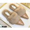 Fendi Rabbit Hair FF Print Slingbacks Brown 2020