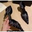 Chanel Heel 7cm Coco Vintage Pumps Top Quality Satin Print Black 2020