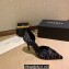 Chanel Heel 7cm Coco Vintage Pumps Top Quality Satin Print Black 2020
