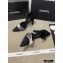 Chanel Heel 7.5cm Pearl Bow Grosgrain Pumps with Straps G36466 Suede Black 2020