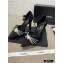 Chanel Heel 7.5cm Pearl Bow Grosgrain Pumps with Straps G36466 Suede Black 2020