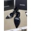 Chanel Heel 7.5cm Pearl Bow Grosgrain Pumps with Straps G36466 Suede Black 2020