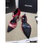 Chanel Heel 7.5cm Pearl Bow Satin and Grosgrain Pumps with Straps G36466 Red 2020