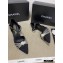 Chanel Heel 7.5cm Pearl Bow Satin and Grosgrain Pumps with Straps G36466 Black 2020