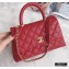 Chanel Coco Handle Small Flap Bag Red with Top Handle A92990 Top Quality 7147