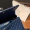 Chanel Coco Handle Medium Flap Bag Navy Blue with Lizard Top Handle A92991 Top Quality 7148