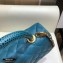 Chanel Coco Handle Small Flap Bag Turquoise Blue with Lizard Top Handle A92990 Top Quality 7147