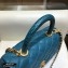 Chanel Coco Handle Small Flap Bag Turquoise Blue with Lizard Top Handle A92990 Top Quality 7147