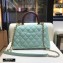 Chanel Coco Handle Small Flap Bag Light Green/Burgundy with Lizard Top Handle A92990 Top Quality 7147