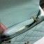Chanel Coco Handle Small Flap Bag Light Green/Burgundy with Lizard Top Handle A92990 Top Quality 7147
