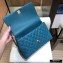 Chanel Coco Handle Medium Flap Bag Turquoise Blue with Lizard Top Handle A92991 Top Quality 7148