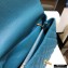 Chanel Coco Handle Medium Flap Bag Turquoise Blue with Lizard Top Handle A92991 Top Quality 7148