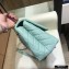 Chanel Coco Handle Medium Flap Bag Light Green/Burgundy with Lizard Top Handle A92991 Top Quality 7148