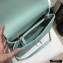Chanel Coco Handle Medium Flap Bag Light Green/Burgundy with Lizard Top Handle A92991 Top Quality 7148