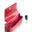 Chanel Waxy Leather Coco Handle Chevron Small Flap Bag Red with Top Handle A92990