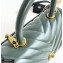 Chanel Waxy Leather Coco Handle Chevron Small Flap Bag Light Green with Top Handle A92990
