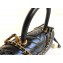 Chanel Waxy Leather Coco Handle Chevron Small Flap Bag Black with Top Handle A92990