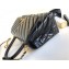 Chanel Waxy Leather Coco Handle Chevron Small Flap Bag Black with Top Handle A92990
