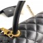 Chanel Coco Handle Medium Flap Bag Black with Top Handle A92991