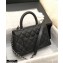 Chanel Coco Handle Small Flap Bag Black/Silver with Top Handle A92990