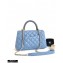 Chanel Coco Handle Small Flap Bag Denim Blue/Lizard with Top Handle A92990