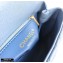 Chanel Coco Handle Small Flap Bag Denim Blue/Lizard with Top Handle A92990