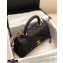 Chanel Coco Handle Small Flap Bag Black/Gold with Top Handle A92990