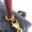 Chanel Coco Handle Small Flap Bag Navy Blue/Burgundy Lizard with Top Handle A92990