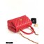 Chanel Coco Handle Small Flap Bag Red with Top Handle A92990