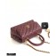 Chanel Coco Handle Small Flap Bag Burgundy with Top Handle A92990