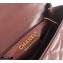 Chanel Coco Handle Small Flap Bag Burgundy with Top Handle A92990