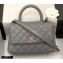 Chanel Coco Handle Small Flap Bag Etoupe with Top Handle A92990