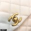 Chanel Coco Handle Small Flap Bag White with Top Handle A92990