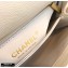 Chanel Coco Handle Small Flap Bag White with Top Handle A92990