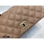 Chanel Coco Handle Small Flap Bag Beige/Burgundy with Lizard Top Handle A92990 Top Quality 7147