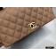 Chanel Coco Handle Medium Flap Bag Beige/Burgundy with Lizard Top Handle A92991 Top Quality 7148