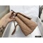Chanel Coco Handle Medium Flap Bag Beige/Burgundy with Lizard Top Handle A92991 Top Quality 7148