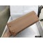 Chanel Coco Handle Medium Flap Bag Beige/Burgundy with Lizard Top Handle A92991 Top Quality 7148