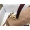 Chanel Coco Handle Medium Flap Bag Beige/Burgundy with Lizard Top Handle A92991 Top Quality 7148