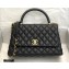 Chanel Coco Handle Medium Flap Bag Black with Top Handle A92991 Top Quality 7148