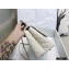 Chanel Coco Handle Medium Flap Bag White/Burgundy with Lizard Top Handle A92991 Top Quality 7148