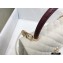 Chanel Coco Handle Medium Flap Bag White/Burgundy with Lizard Top Handle A92991 Top Quality 7148