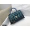 Chanel Coco Handle Small Flap Bag Pearl Green/Blue with Lizard Top Handle A92990 Top Quality 7147