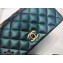 Chanel Coco Handle Small Flap Bag Pearl Green/Blue with Lizard Top Handle A92990 Top Quality 7147