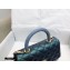 Chanel Coco Handle Small Flap Bag Pearl Green/Blue with Lizard Top Handle A92990 Top Quality 7147
