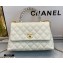 Chanel Coco Handle Small Flap Bag White with Python Top Handle A92990 Top Quality 7147