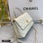 Chanel Coco Handle Small Flap Bag White with Python Top Handle A92990 Top Quality 7147