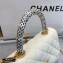 Chanel Coco Handle Small Flap Bag White with Python Top Handle A92990 Top Quality 7147